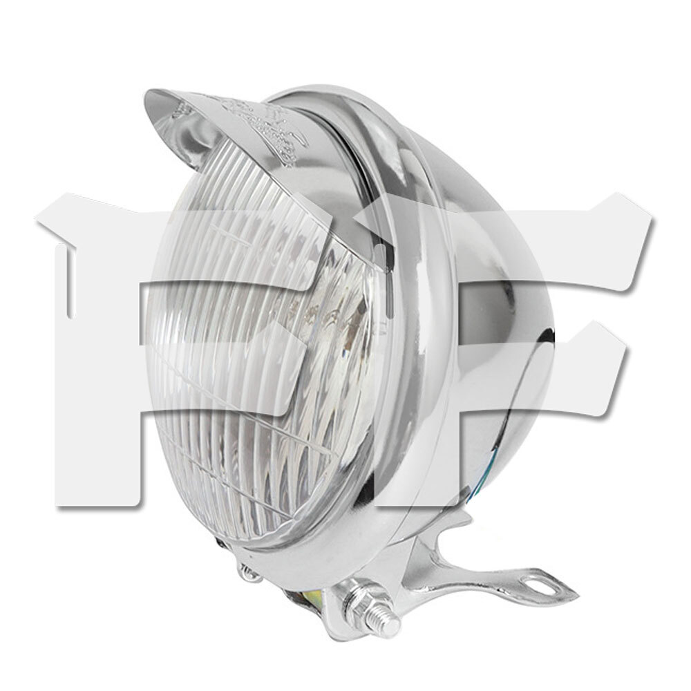 送料無料● オートバイ レトロ ヘッドライト ホワイト ホンダ カワサキ ヤマハ スズキ BMW ハーレー ボバーなど様々なスタイルによく合う!!拍卖