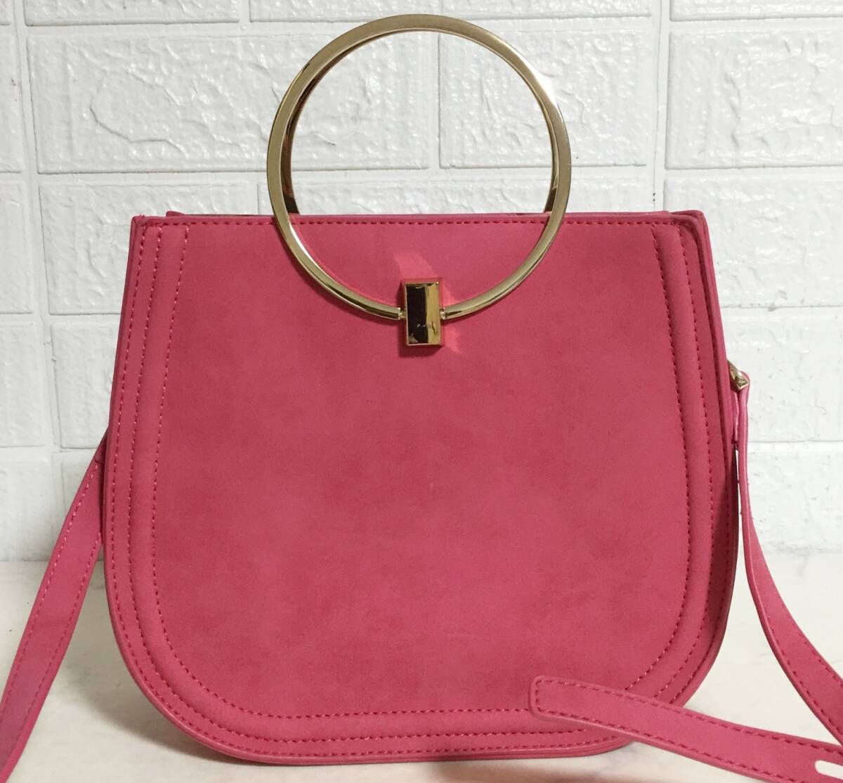 no34458 ROPE ロペ レザー ヌバック 2way ショルダー ハンド バッグ拍卖