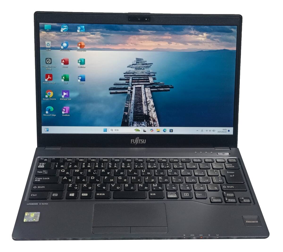 【驚速 FUJITSU U938/S i5-7300U 2.6GHz x4+8GB+M.2 SSD256GB 13.3インチワイドノートPC】Win11+Office2021/WEBカメラ A052306拍卖