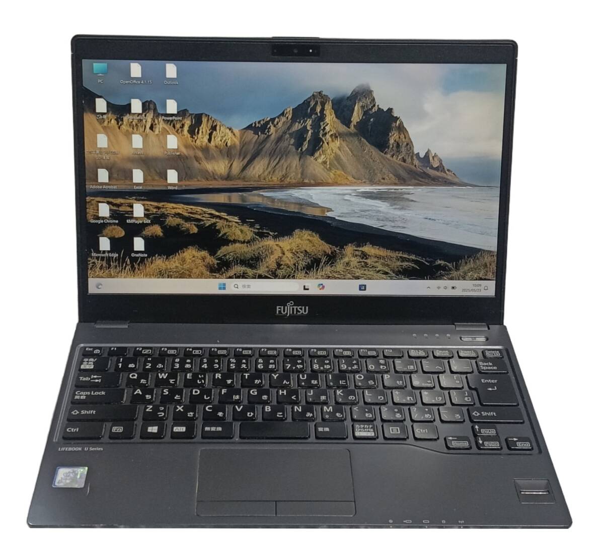 【驚速 FUJITSU U938/S i5-7300U 2.6GHz x4+8GB+M.2 SSD256GB 13.3インチワイドノートPC】Win11+Office2021/WEBカメラ A052307拍卖