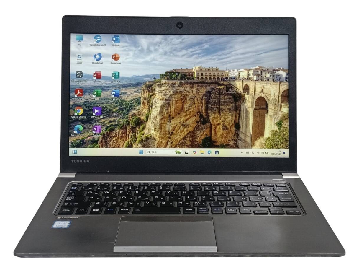 【驚速 TOSHIBA R63/M i5-8250U 1.6GHz x8+8GB+M.2 SSD256GB 13.3インチワイドノートPC】Win11+Office2021/WEBカメラ A052317拍卖