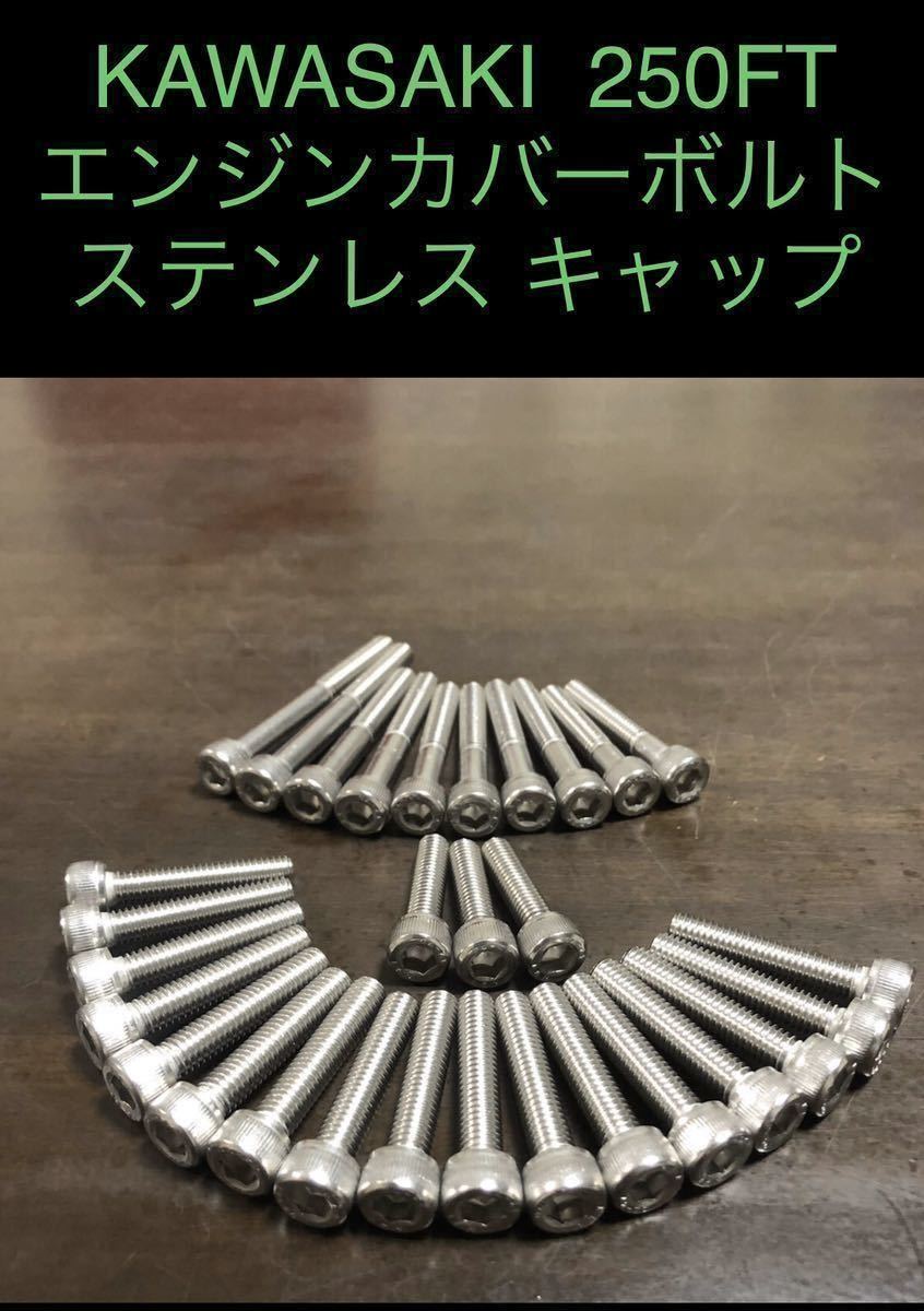 新品 Z250-A 250FT エンジンカバーボルト ステンレス キャップボルト 錆に強く綺麗 1台分 A1 A2 A3 安心の日本製 SUS 304 XM7材拍卖