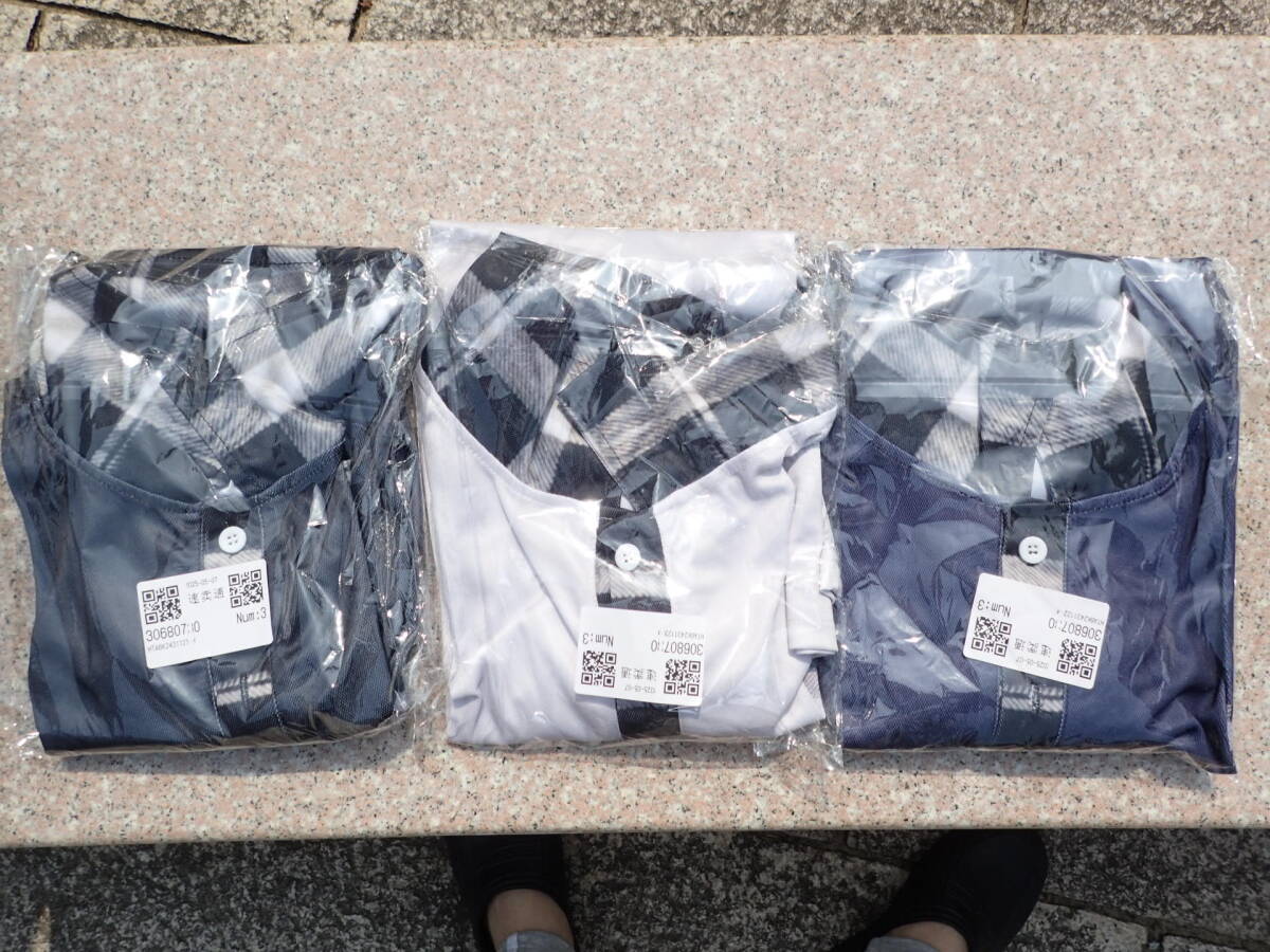 ◆グレンチェック柄 チェック カットソー ドライ 速乾 クールポロ 3枚組◆拍卖