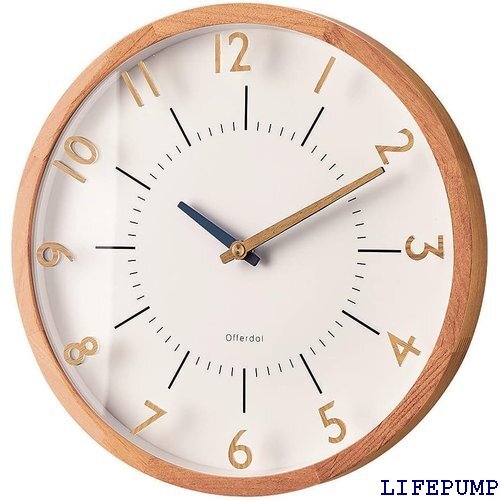 インターフォルム 掛け時計 電波時計 オラント ナチュ CL-3350NA 直径30㎝ 電波ステップムーブメント 17649拍卖