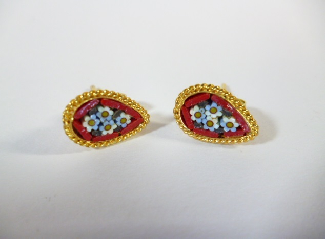 β ITALY マイクロモザイク ピアス β モザイク ガラス拍卖