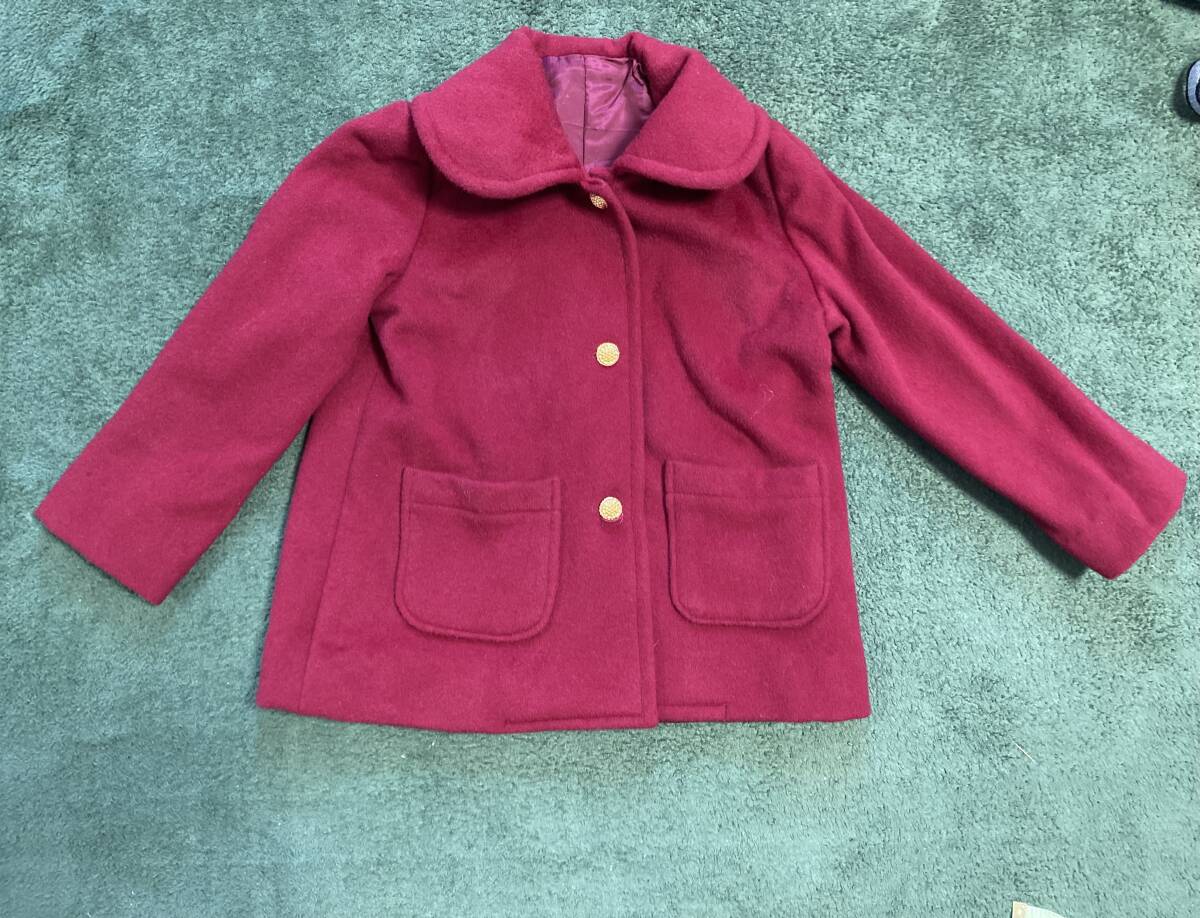フォーマルコート 深紅 赤 ボルドー 120 130 美品拍卖