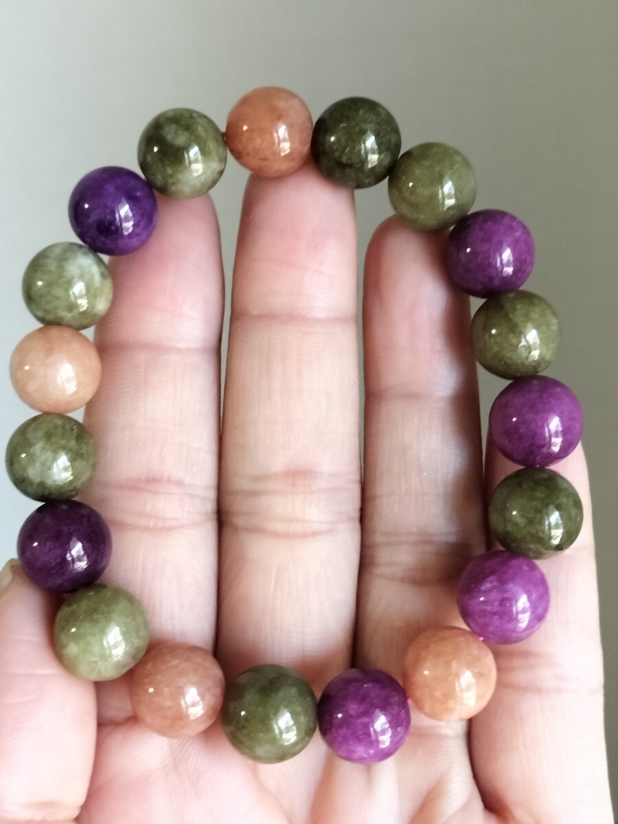 マルチカラートルマリン 梅花碧 天然石 ミックスカナフル ブレスレット拍卖