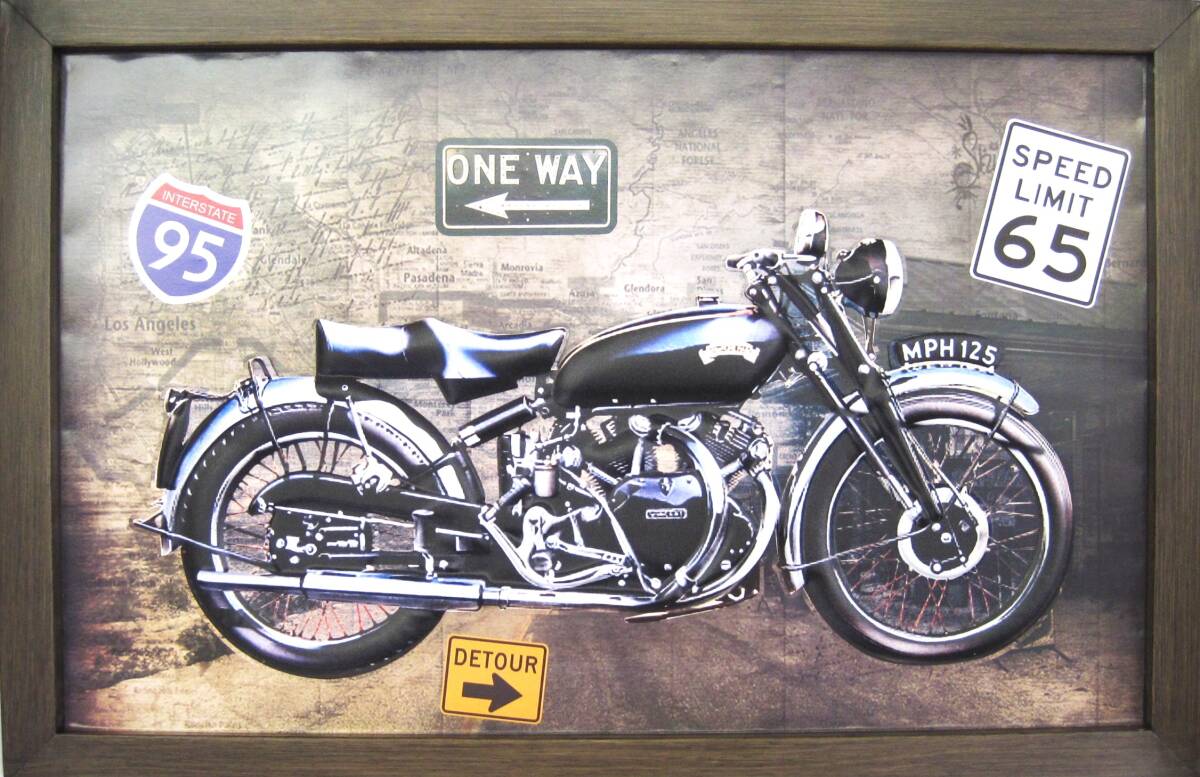 アートパネル ブリキ絵 バイクBK R-824 拍卖