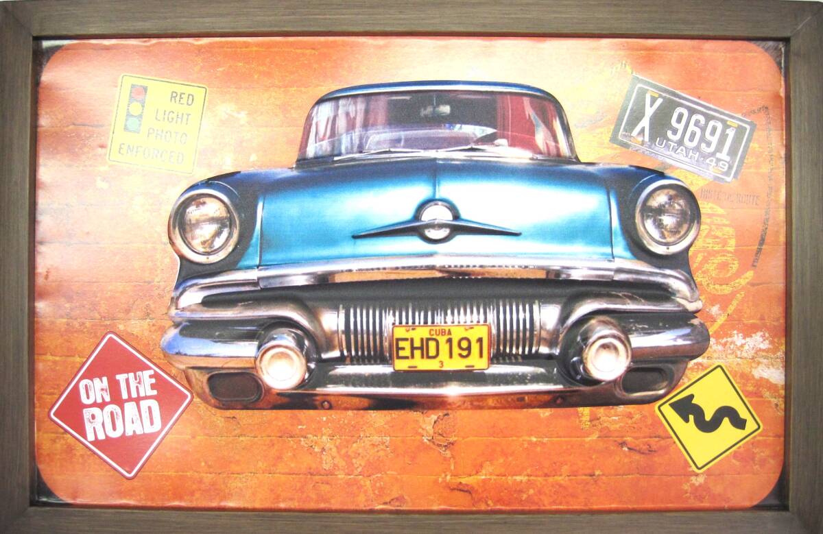 アートパネル ブリキ絵 カーBL D-821 拍卖