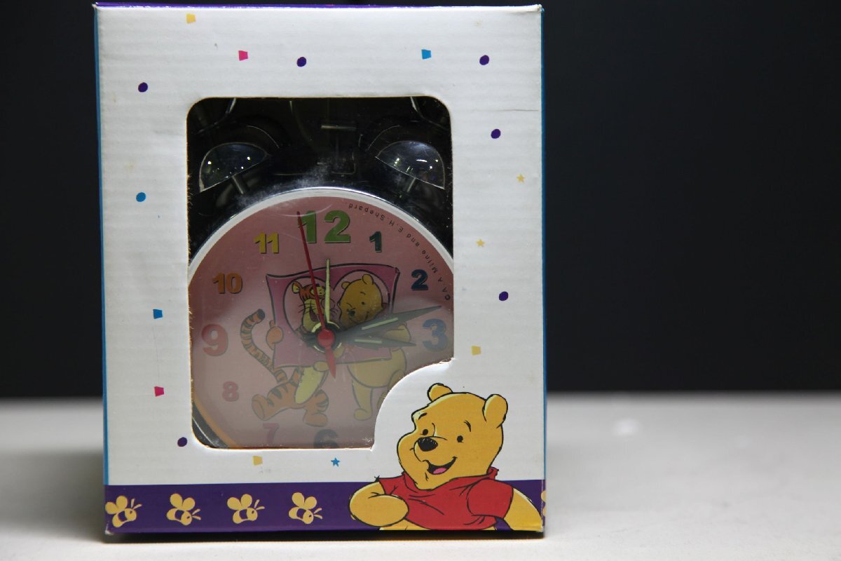 くまのプーさん アラーム時計 目覚まし時計(2) ねじ巻き式 ゼンマイ式 ディズニー 動作確認済み 未使用 中国製 インテリア ★0037 A-3拍卖