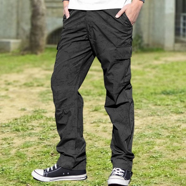 クラック柄イージーカーゴパンツ ウエストゴム ミリタリーパンツ14308新品チャコールM拍卖