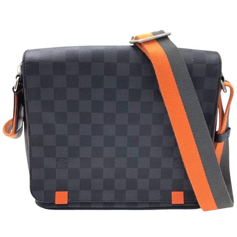 ルイ・ヴィトン LOUIS VUITTON ディストリクトPM N42405 ダミエ・グラフィット PVC レザー ショルダーバッグ ユニセックス 中古拍卖