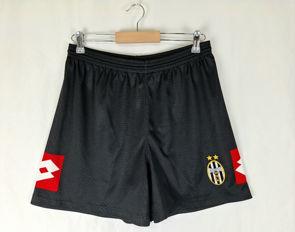 良好 90s ITALY製 lotto JUBENTUS サッカーユニフォーム ショーツ L ~ XL 90年代 イタリア製 ユベントス ショートパンツ ロット拍卖