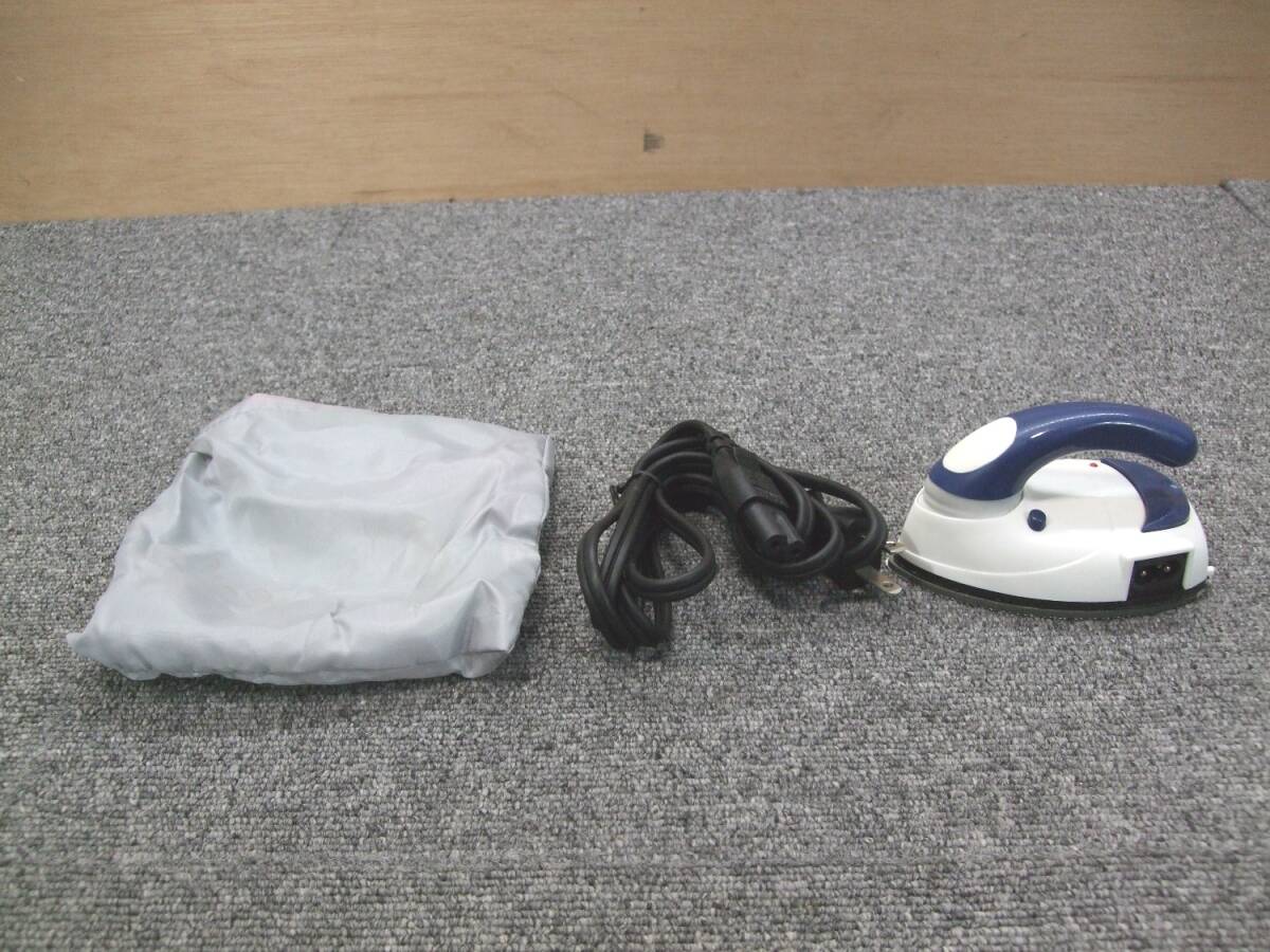 未使用 ドウシシャ DMA-04 ミニアイロン ブルー 青 携帯 旅行 コンパクト アイロン スチーム 拍卖