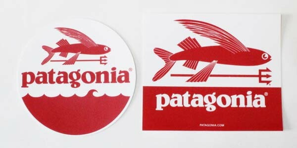 訳あり パタゴニア ステッカー トライデントフィッシュ 2種セット PATAGONIA TRIDENT FISH STICKERS SET 魚 飛魚 トビウオ 四角 丸 シール拍卖
