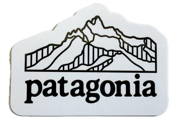 パタゴニア ステッカー ライン ロゴ リッジ 白 黒 PATAGONIA LINE LOGO RIDGE STICKER フィッツロイ カスタム 日本 シール デコ 光沢 新品拍卖
