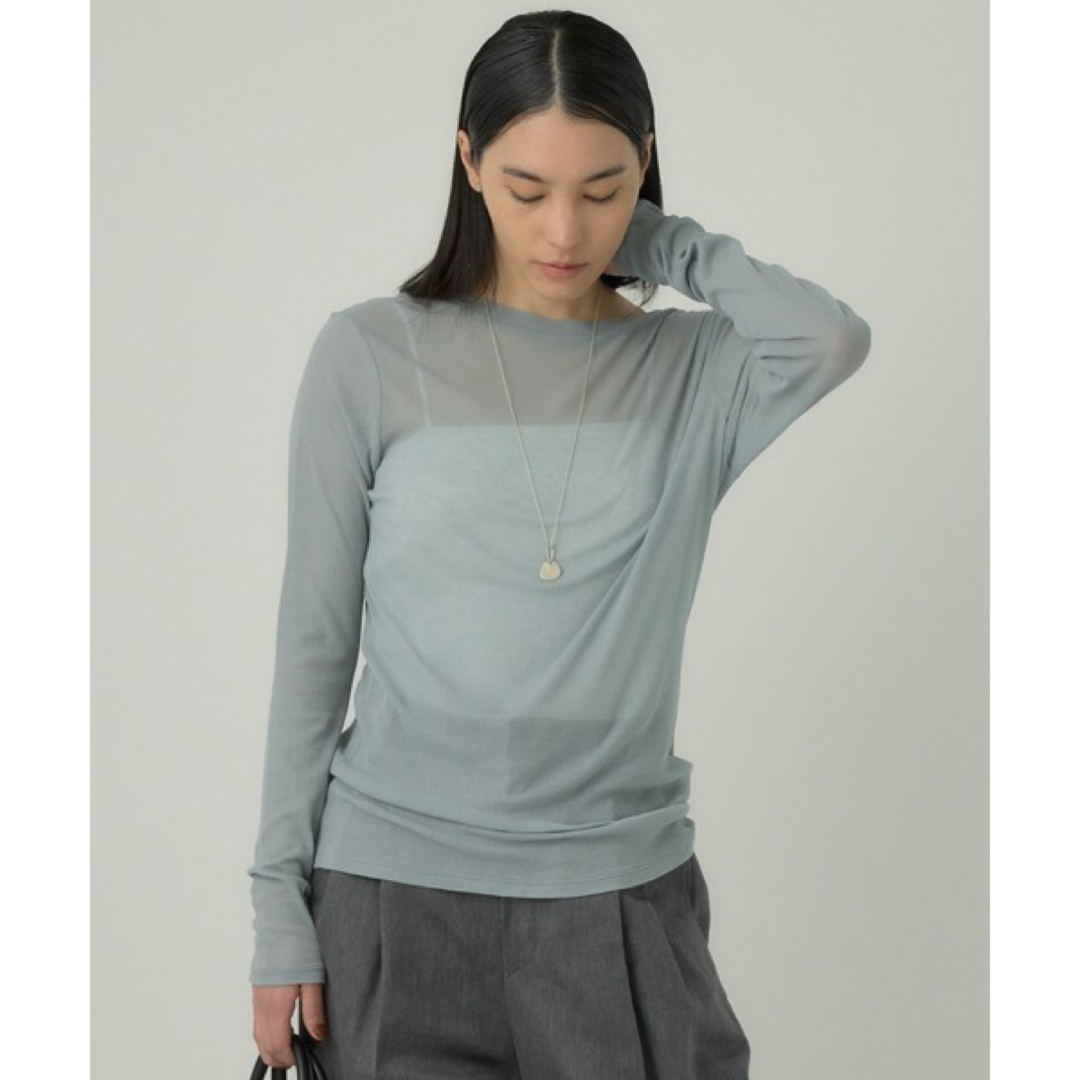 * カオス パティロングスリーブTシャツ プルオーバー シースルー 前後2way ミント フリーサイズ CHAOS拍卖