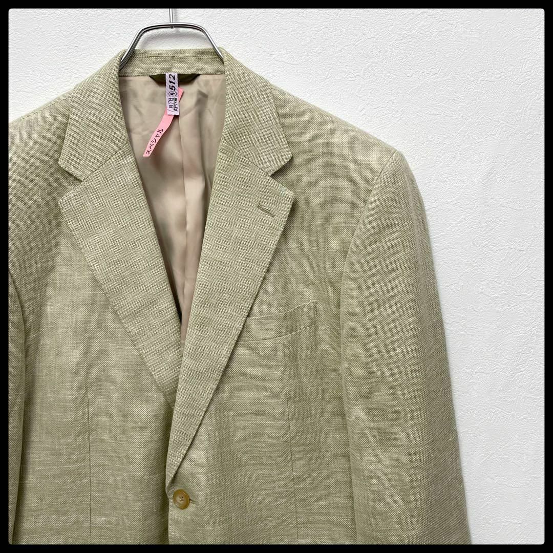 最高級ロロピアーナ生地使用 ダーバン 背抜き 2ボタン テーラードジャケット リネンブレンド DURBAN Loro Piana拍卖