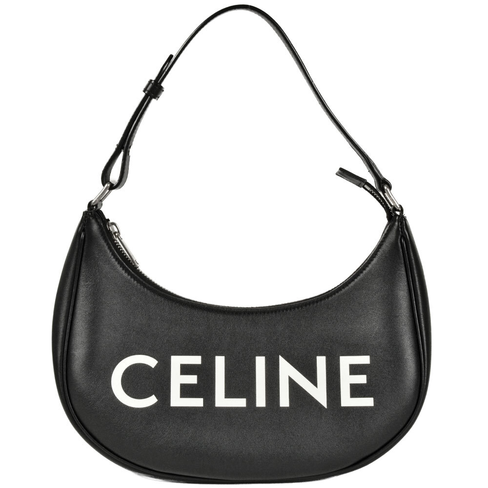 セリーヌ CELINE アヴァ ショルダーバッグ レザー ブラック ロゴ拍卖