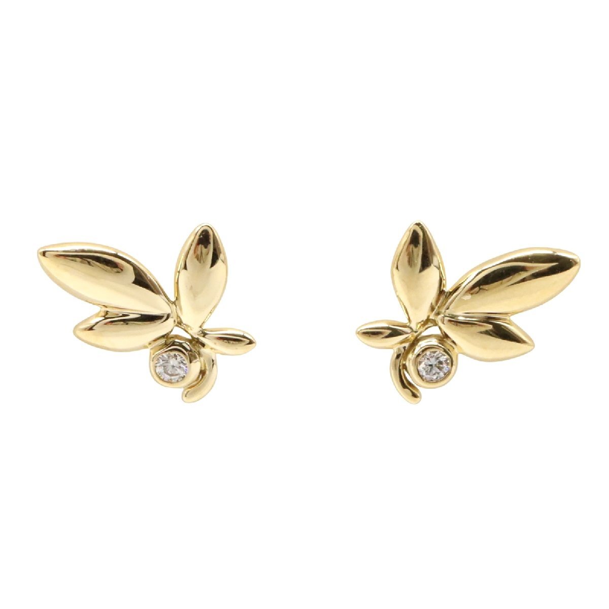 ティファニー パロマピカソオリーブモチーフ ピアス ブランドオフ TIFFANY&CO K18(イエローゴールド) ピアス拍卖