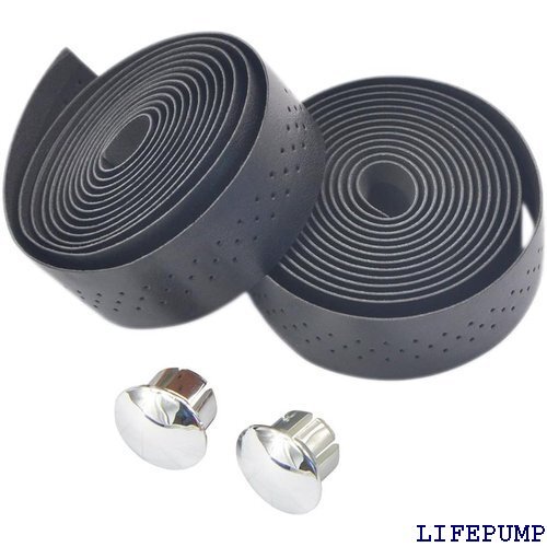 UPANBIKE 自転車ハンドルバーテープ ロードバイ PU 固定自転車テープ エンドキャップ付き 2個/セット 14399拍卖