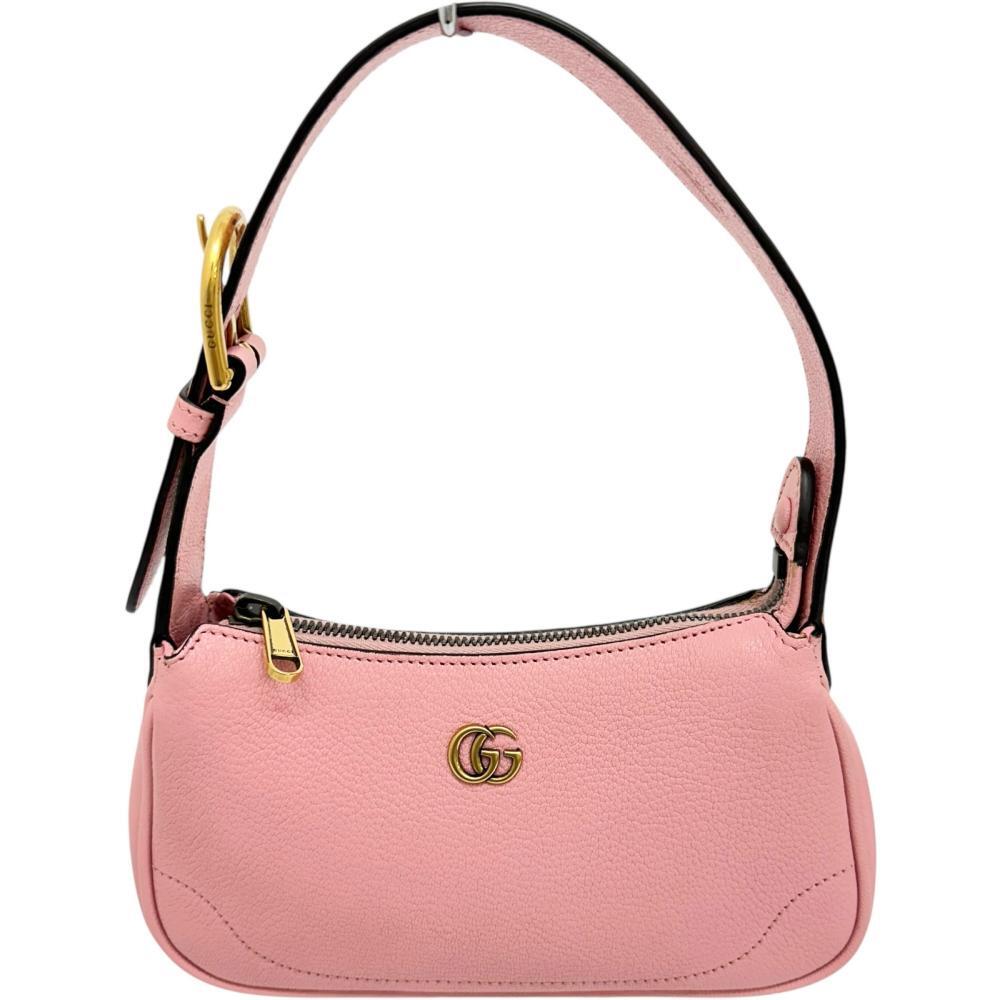 GUCCI/グッチ アフロディーテ スモールハンドバッグ 739076 ハンドバッグ レザー ピンク/ゴールド金具 レディース拍卖