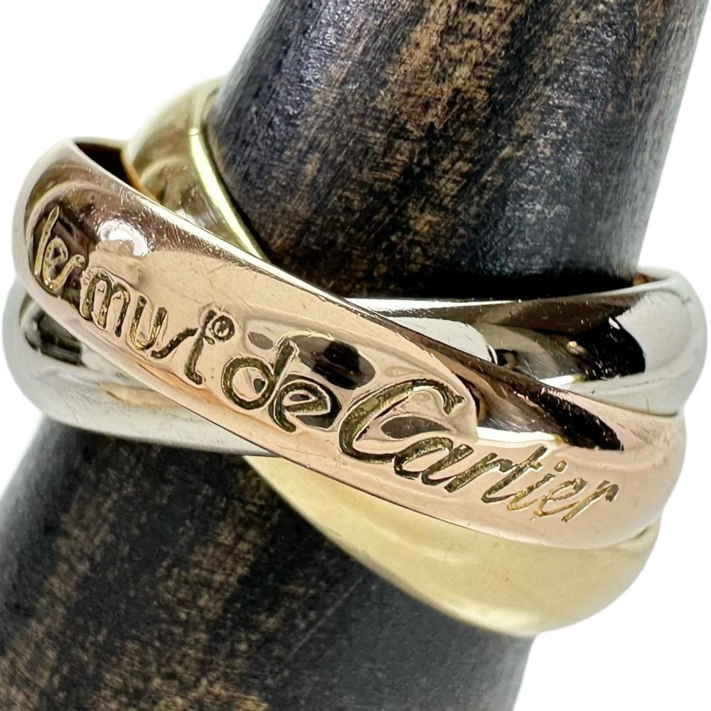 10号CARTIER/カルティエ リング・指輪 トリニティリング K18ゴールド/WG/PG 7.5g 50 シリアルなし レディース拍卖