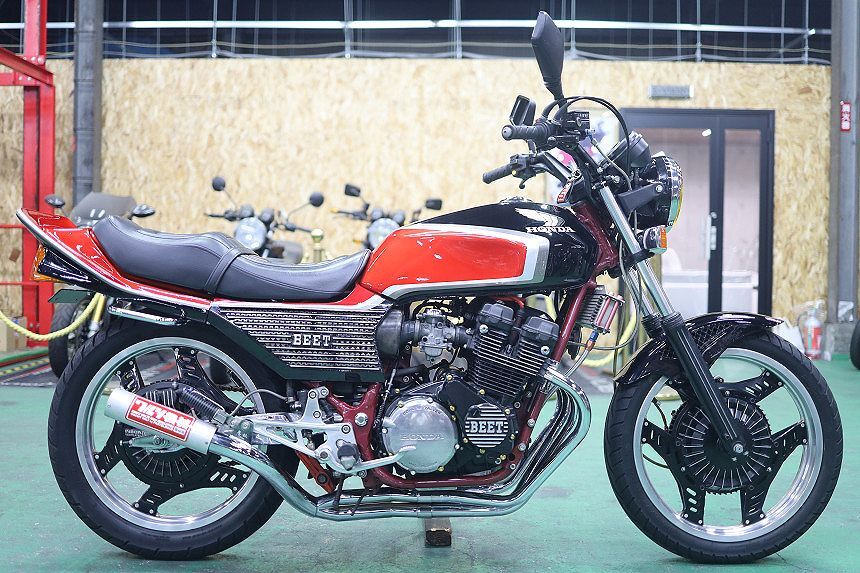 黒赤2型仕様/CBX400F/NC07/ホイールペイント済み/フルBEET外装/BEETパーツ多数/メッキ多数/ワルツ機械メッキ/VFハンドル/マーシャル/絶好調拍卖