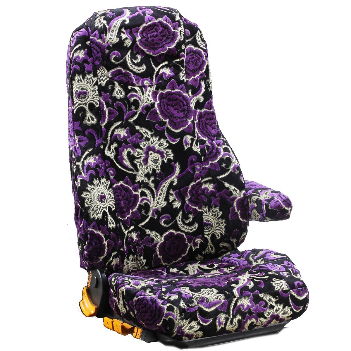 トラック用品 金華山 モンブランローズ 運転席 ベストワンファイター シートカバー パープル【送料800円】拍卖