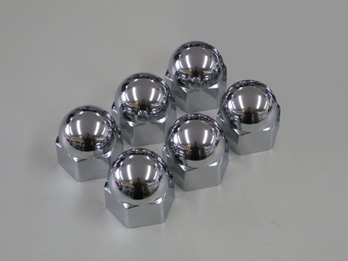 YAC 41mm用 メッキ デコキャップ(ナットキャップ) 5cm 6個入 リア拍卖