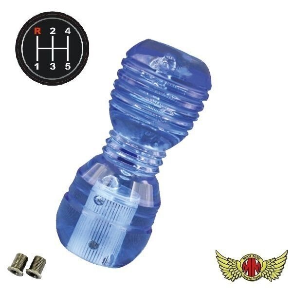 MADMAX トラック用品 DENMAシフトノブ 泡 100mm ブルー 日野 プロフィア用/変換アダプター付【送料800円】拍卖