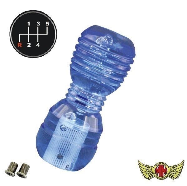 MADMAX トラック用品 DENMAシフトノブ 泡 100mm ブルー ふそう ブルーテックキャンター用/変換アダプター付【送料800円】拍卖