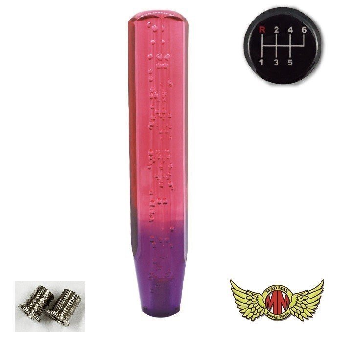 MADMAX トラック用品 クリスタル シフトノブ 泡 250mm レッド/パープル ふそう ベストワンファイター用/変換付【送料800円】拍卖