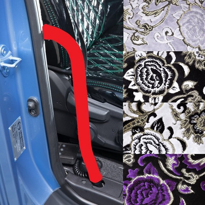 トラック用品 内装 金華山 モンブランローズ アシストグリップカバー ファイブスターギガ H27/11~ Rセット ホワイト【送料800円】拍卖