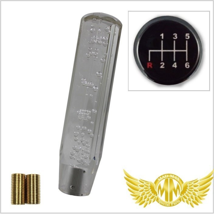 MADMAX トラック用品 クリスタル シフトノブ 泡 200mm クリア 日野レンジャープロ用/変換アダプター付【送料800円】拍卖