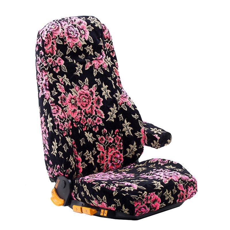 トラック用品 金華山 マドンナ 運転席 UD ファインコンドル シートカバー ブラック/ピンク【送料800円】拍卖