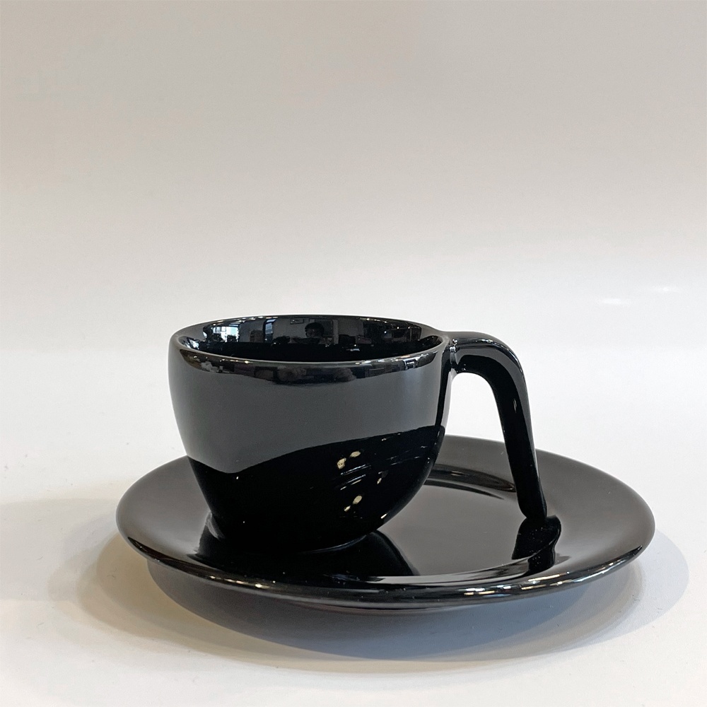 ★ アラビア arabia エゴ Ego エスプレッソ カップ&ソーサー C&S ブラック ステファン・リンドフォース ビンテージ 北欧食器拍卖