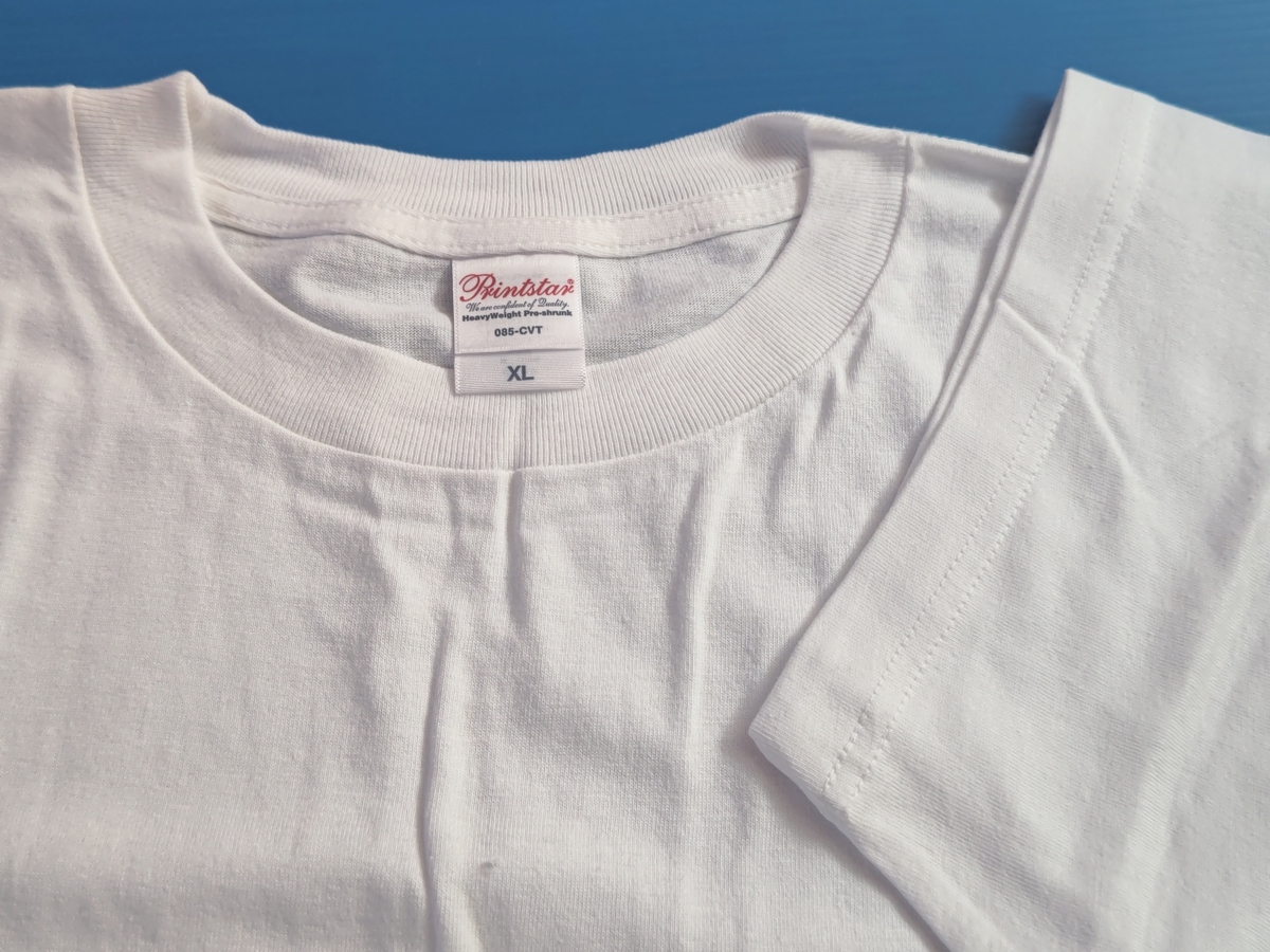 ♪新古品♪【printstar】プリントスター 綿100Tシャツ1枚(XL)★白★/当時もの拍卖