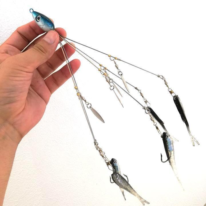 ワーム付き★ブレード アラバマ リグ アンブレラリグ バス シーバス ルアー ワーム 拍卖