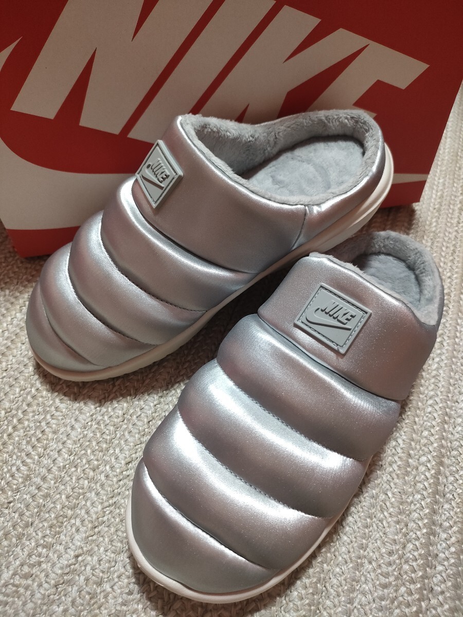 新品 NIKE W バロウ スリッポン サンダル 25cm シルバー ウィメンズ ナイキ 正規品 スニーカー 防寒 保温 軽量拍卖