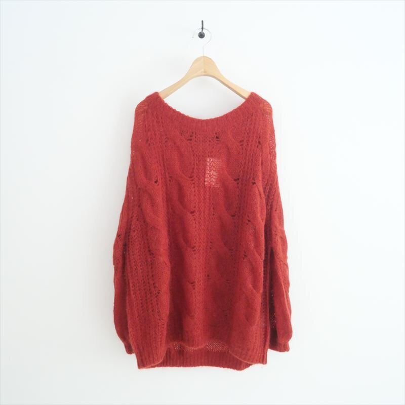 2023AW・人気完売品 / NOBLE ノーブル / ケーブルモヘヤMIXトップス / 23080240102030 / 2409-0898拍卖