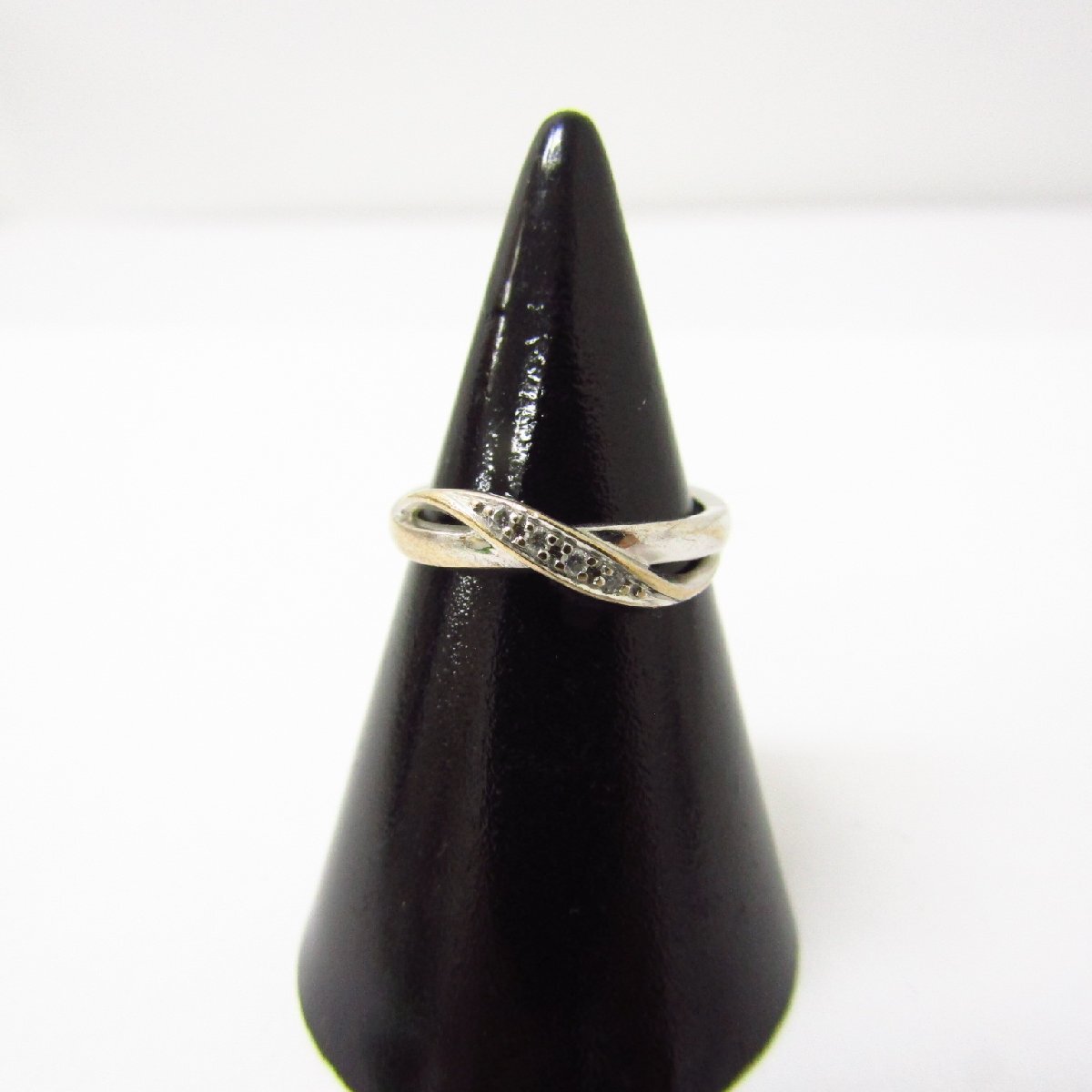 4℃ K18 WG ホワイトゴールド メレダイヤモンドリング 指輪 約3号 約1.9g ▼AC26178拍卖