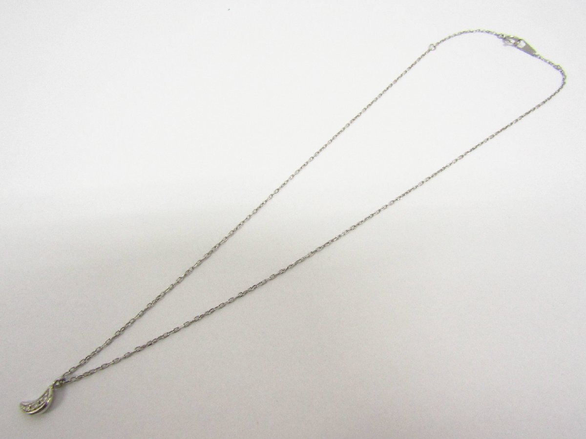 プラチナ pt850 ネックレス pt900 トップ 約2.5g 約40cm メレダイヤモンド:0.02ct ▼AC26151拍卖