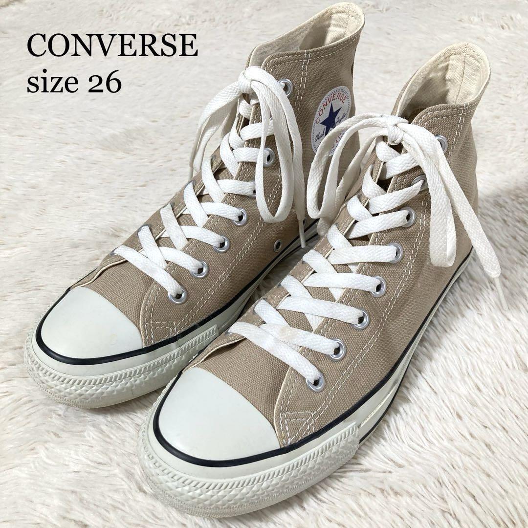 コンバース オールスター ハイカット シューズ キャンバス スニーカー ベージュ拍卖