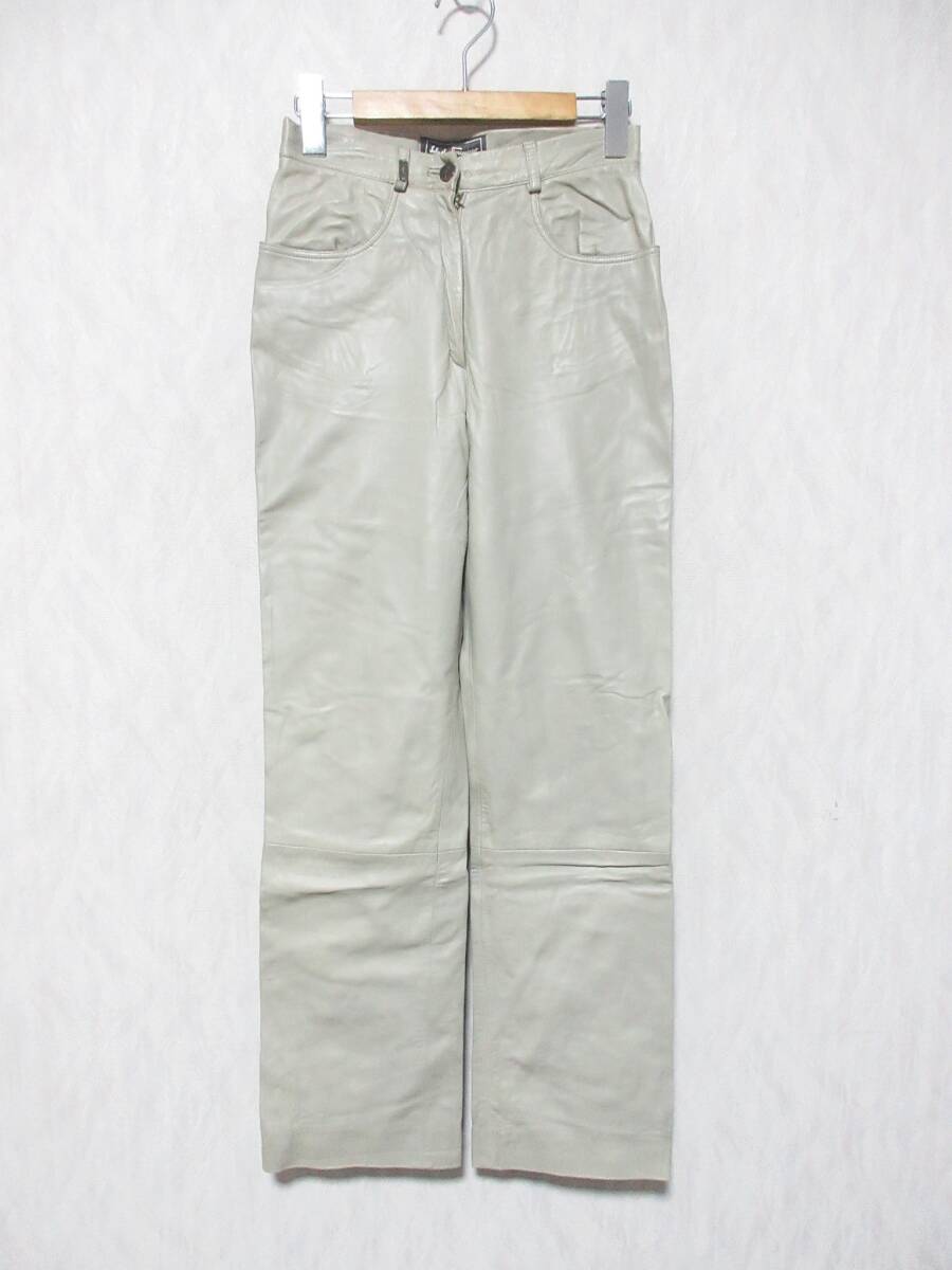 Salvatore Ferragamo サルヴァトーレフェラガモ レザー パンツ レディース 40 kn2399拍卖