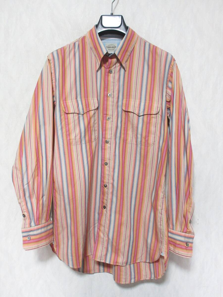 FUNNY ファニー cowboy&indian ストライプ ウエスタンシャツ メンズ M ピンク系 yg7179拍卖