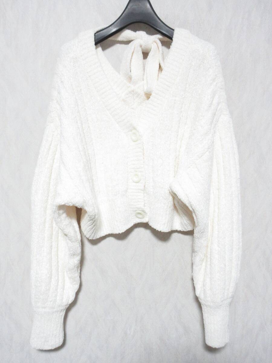 GELATO PIQUE ジェラートピケ メランジリブショートカーディガン PWNT211066 レディース F ホワイト kn2438拍卖