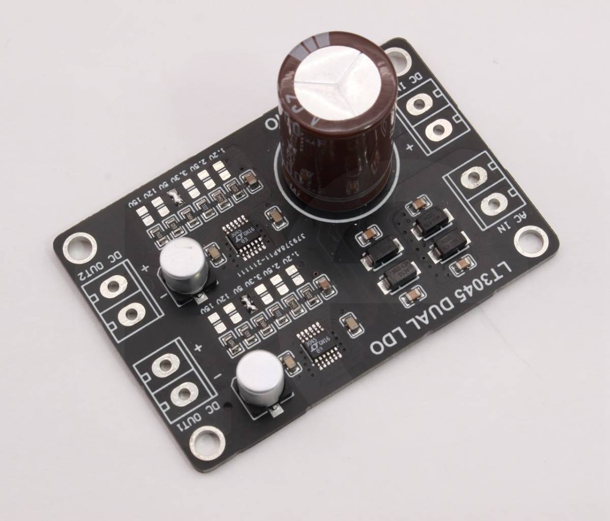 アナログ電源基板 LHY LT3045 x2 2回路独立 DC1.2V DC1.5V DC3.3V DV5V DC12V DC15V出力 低ノイズ I2S HDMI基板 USB DDC 自作用 送料260円拍卖