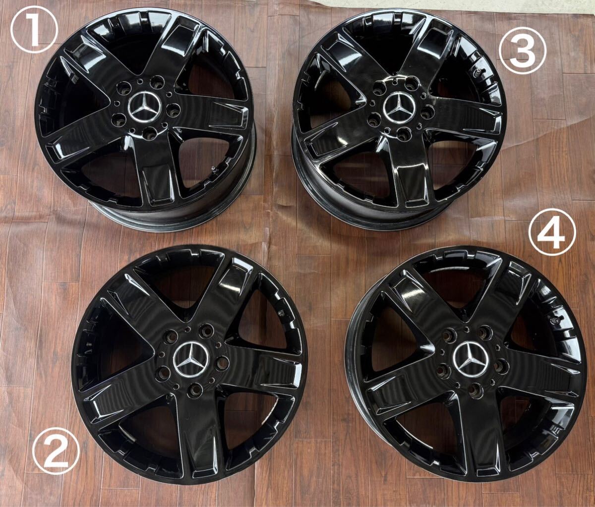 メルセデスベンツ W463 Gクラス A4634011402 純正 18×7.5J 18インチ ブラック アルミホイール4本セット W25052202拍卖