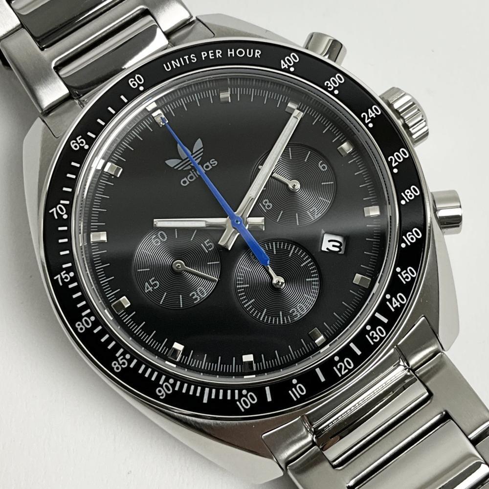 アディダス 腕時計 メンズ レディース ユニセックス クロノグラフ 日付カレンダー シルバー adidas EDITION AOFH22006 訳あり 箱なし拍卖